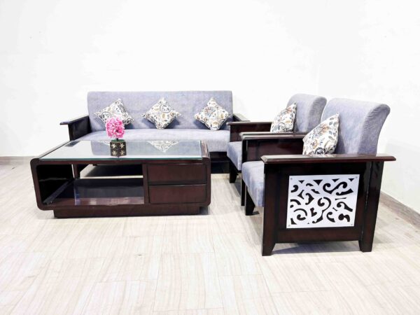 Morse Wooden 5 Seater Sofa 3+1+1