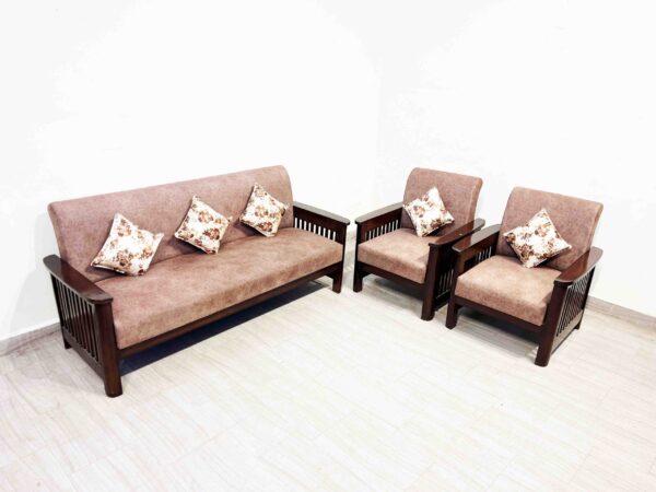 ELIANA Wooden 5 Seater Sofa 3 +1+1 - Image 3