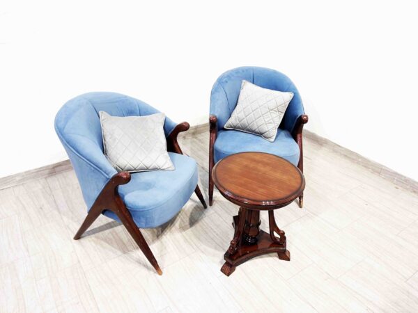 Zoka Arm Chairs Set of 2 With Coffee Table - Image 2