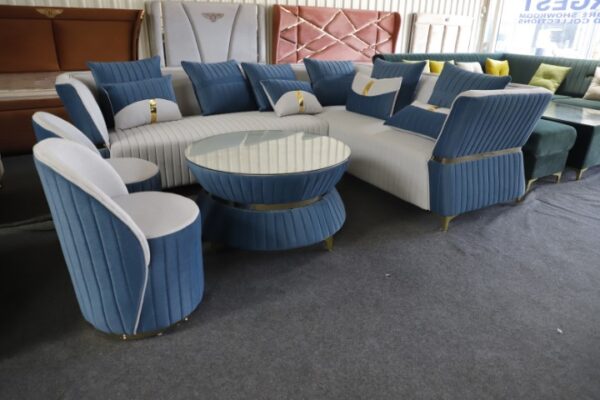 Vintage Lshape Sofa Set