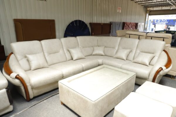 White valley 8Seater L- Shape Sofa - Image 3